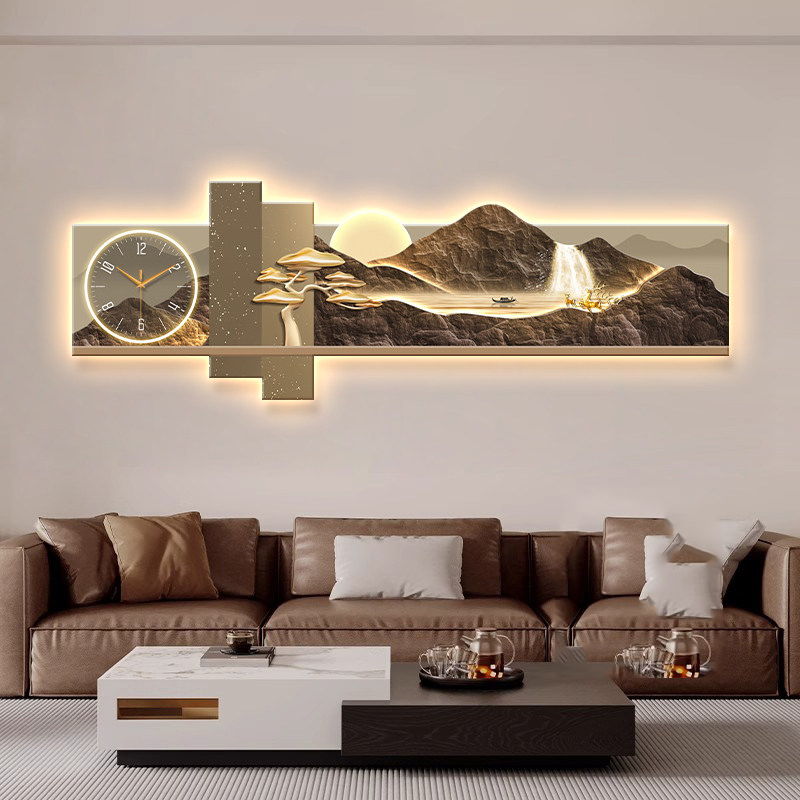Luxury Lifestyle Design - Groot formaat kunstmuurschildering Luxe moderne klokmuur