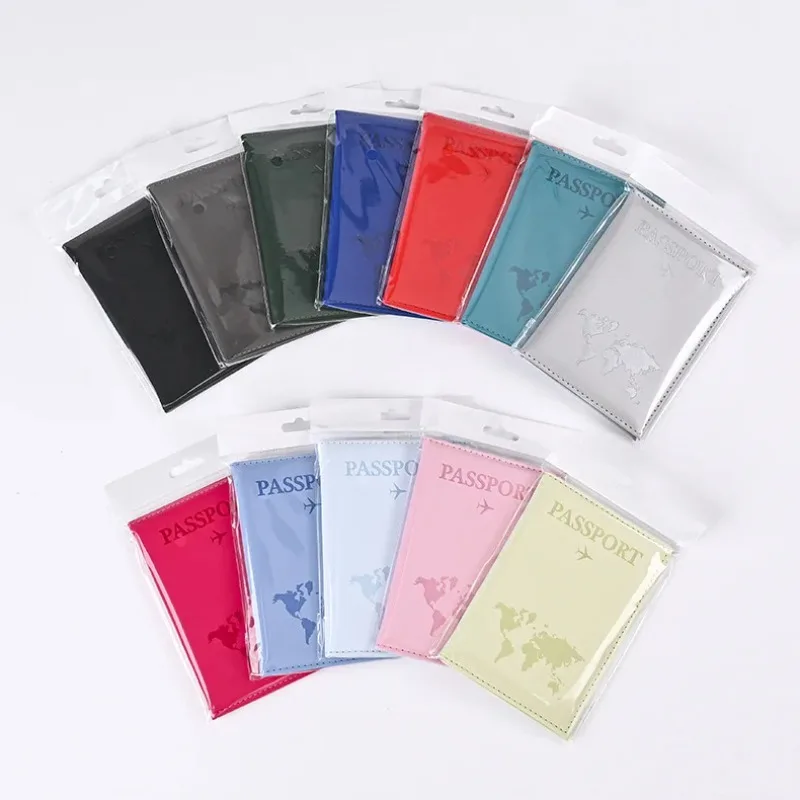 Leather Passport Cover - Pu Lederen Paspoorthouder Case Business Id