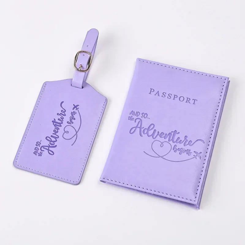 Leather Passport Cover - Nieuwe paarse PU lederen paspoorthouder Ticket